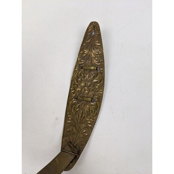 Vintage Metal Waist Belt Indian 70s Flower Floral Brass Copper 1970s
